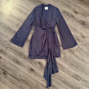 ACLER Martin Flute-sleeve Dress In Midnight
